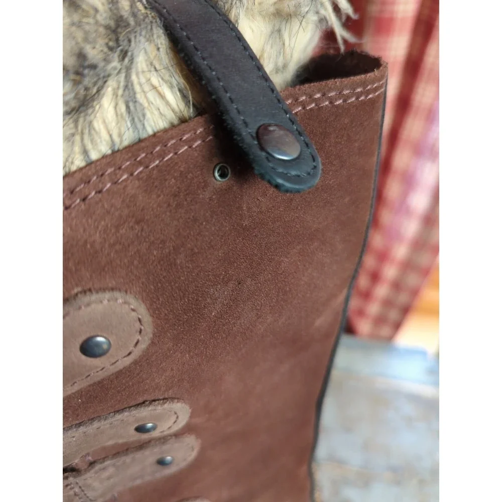 Sorel Boots Woman's 8 Mid Calf‎ Duck Boots Rubber & Leather READ DESCRIPTION